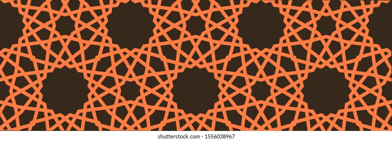 Arabic ornamental seamless pattern. Vector illustration. Endless texture.