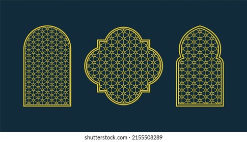 Arabic ornaments that can be used to decorate doors, windows and backdrops