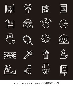 ARABIC outline icons