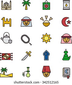 ARABIC outline icons