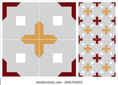 Arabic patter style tiles for wall and floor. Modern decor of the traditional Ceramic decorative tiles.