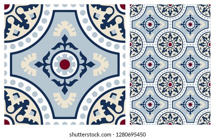 Arabic patter style tiles for wall and floor. Modern decor of the traditional Ceramic decorative tiles.