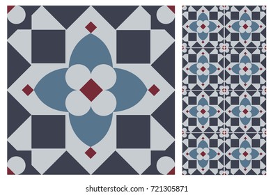 Arabic patter style tiles for wall and floor. Modern decor of the traditional Ceramic decorative tiles.