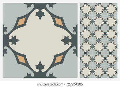 Arabic patter style tiles for wall and floor. Modern decor of the traditional Ceramic decorative tiles.