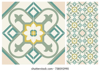 Arabic patter style tiles for wall and floor. Modern decor of the traditional Ceramic decorative tiles.