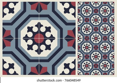 Arabic patter style tiles for wall and floor. Modern decor of the traditional Ceramic decorative tiles.