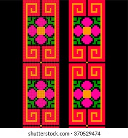 Arabic pattern for abaya (arabic dress) on black background