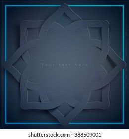 Arabic pattern background design paper cutting style
