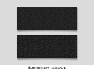 Arabic pattern background. Islamic ornament vector. Geometric 3d shape. Texture arabian traditional motif