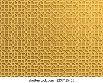 Arabic pattern background. Islamic ornament vector. Geometric 3d shape. Texture arabian traditional motif
