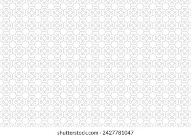 Fondo de patrón árabe. Vector de adorno islámico. Geometría árabe tradicional.