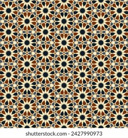 Arabic pattern background. Islamic ornament vector. Traditional Arabian geometry.