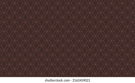Fondo del patrón árabe. Tonos marrones oscuros adornados por musulmanes. Ilustración vectorial de la textura islámica. Concepto de hexágono geométrico