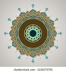 Arabic pattern colorful geometric morocco ornament colorful arabic ornament vector illustration