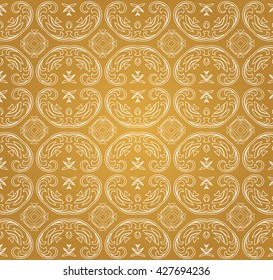 Arabic pattern gold style. Traditional east geometric decorative background