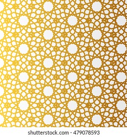 Arabic pattern gold style. Traditional arab east geometric decorative background