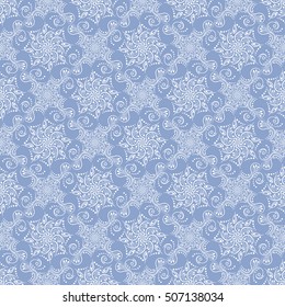 Arabic pattern. Indian, islamic, ethnic, oriental motifs. Mandala seamless pattern. Bohemian background. Print for fabric and paper. Vector illustration