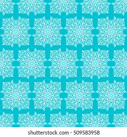 Arabic pattern. Indian, islamic, ethnic, oriental motifs. Mandala seamless pattern. Bohemian background. Print for fabric and paper. Vector illustration.