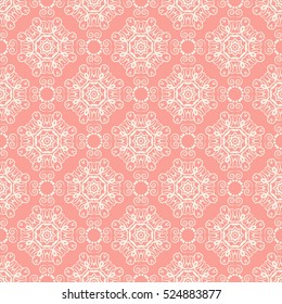 Arabic pattern. Indian, islamic, ethnic, oriental motifs. Mandala seamless pattern. Bohemian background. Print for fabric and paper. Vector illustration