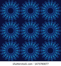 Arabic pattern. Indian, islamic, japanese motifs. Mandala seamless pattern. Ethnic bohemian background. 