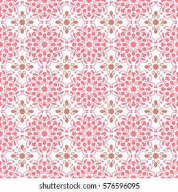 Arabic pattern. Indian, islamic, japanese motifs. Mandala seamless pattern. Ethnic bohemian background. Wrapping and scrapbook paper. Print for fabric. Vector illustration