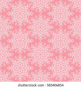 Arabic pattern. Indian, islamic, japanese motifs. Mandala seamless pattern. Ethnic bohemian background. Wrapping and scrapbook paper. Print for fabric. Vector illustration