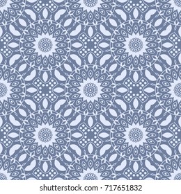 Arabic pattern. Islamic, indian, japanese motifs. Mandala seamless pattern. Ethnic bohemian background. Wrapping and scrapbook paper. Abstract flower. Print for fabric. Vector illustration