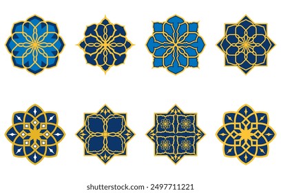 Arabic Pattern Islamic Ornament Set 