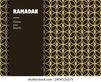 Arabic pattern Islamic Ramadan wallpaper seamless vector background ornamental 