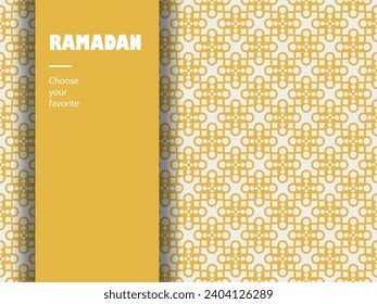 Arabic pattern Islamic Ramadan wallpaper seamless vector background ornamental 