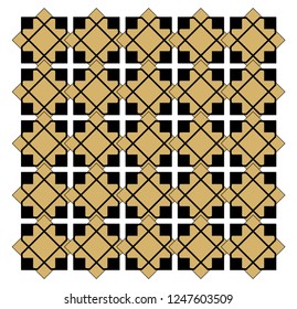 Arabic pattern seamless background. Geometric muslim ornament backdrop. vector illustration of islamic texture
