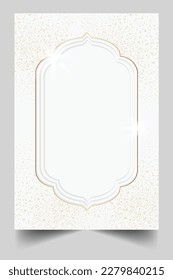 Arabic pattern in a shiny gold frame