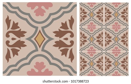 Arabic pattern style tiles for wall and floor. Modern decor of the traditional Ceramic decorative tiles.