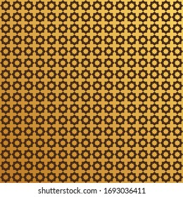 arabic pattern vector gold background star