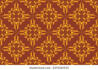arabic pattern. White and gold background with Arabic ornament. Pattern, background and wallpaper for your design. Textile ornament. Vector illustration.