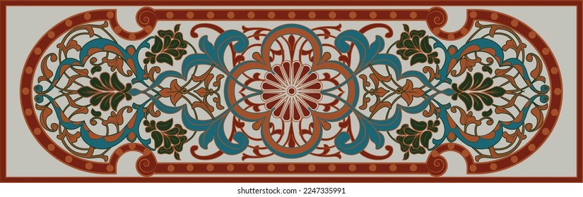 Arabic patterns carved from wood on the door