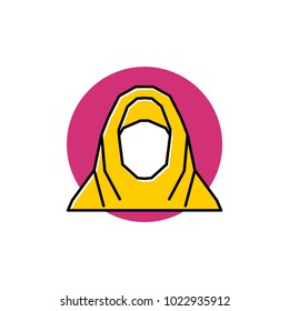 arabic people head vector icon
