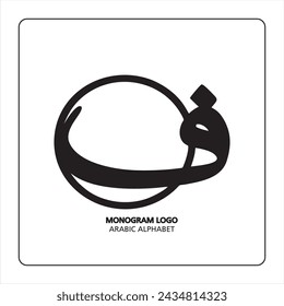 Arabic and Persian letter monogram (f), logotype of Arabic letters. fa Arabic letter arabic calligraphy vector illustration design.