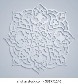 Arabic round ornament pattern