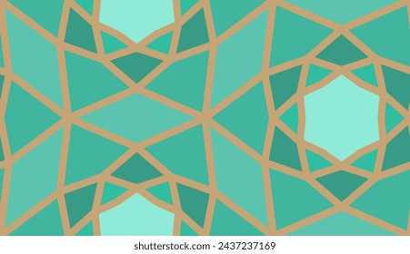 Patrón de niña árabe sin fisuras con adorno clásico de la cultura islámica. Fondo de azulejos colorido con sombra.