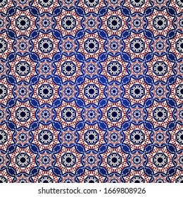 La decoración árabe es perfecta. Antecedentes abstractos. Patrón tradicional oriental de estilo étnico. Motivos musulmanes. Vector