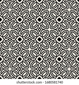 Arabic seamless ornament. Abstract background. Curved elegant lines and scrolls forming abstract floral ornament. Seamless pattern for background, wallpaper, textile printing, packaging, wrapper, etc.