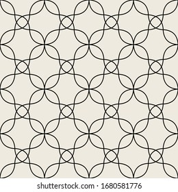 Arabic seamless ornament. Abstract background. Curved elegant lines and scrolls forming abstract floral ornament. Seamless pattern for background, wallpaper, textile printing, packaging, wrapper, etc.