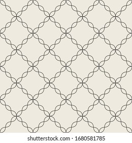 Arabische nahtlose Ornamente.Abstrakter Hintergrund. Kurvige elegante Linien und Rollen, die abstrakte Blumenschmuck bilden. Nahtlose Muster für Hintergrund, Tapete, Stoffdruck, Verpackung, Wrapper usw.
