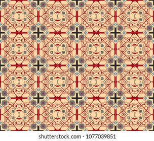 Arabic seamless ornament pattern. Ornamental decorative pattern background