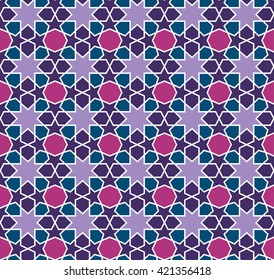 Arabic seamless pattern background. Geometric Arabic ornament backdrop. vector illustration. colorful arabic Moroccan background.  abstract  arabic background