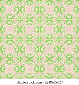 Arabic seamless pattern beige green pastel color, decorative art background for design and decoration, vector illustration