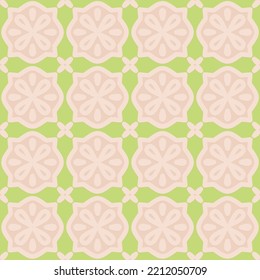 Arabic seamless pattern beige green pastel color, decorative design and decoration, vector illustration
