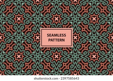 arabic seamless pattern with calm color