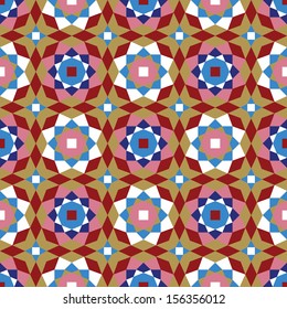 Arabic Seamless Pattern. Colorful, traditional Islamic background.